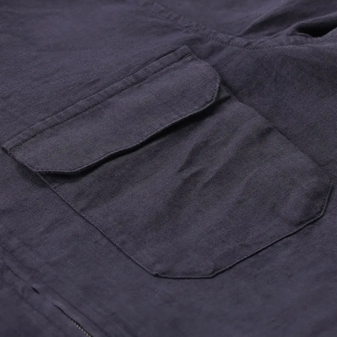 Herno Jacke ausLeinen blau Übergangsjacke