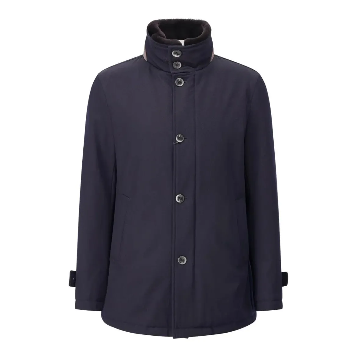 Herno Jacke aus Schurwolle Navy Übergangsjacke