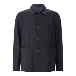 Herno Jacke aus Wollmix dunkelblau Übergangsjacke