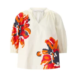 Herzensangelegenheit Blusenshirt mit Blumen weiß Bluse