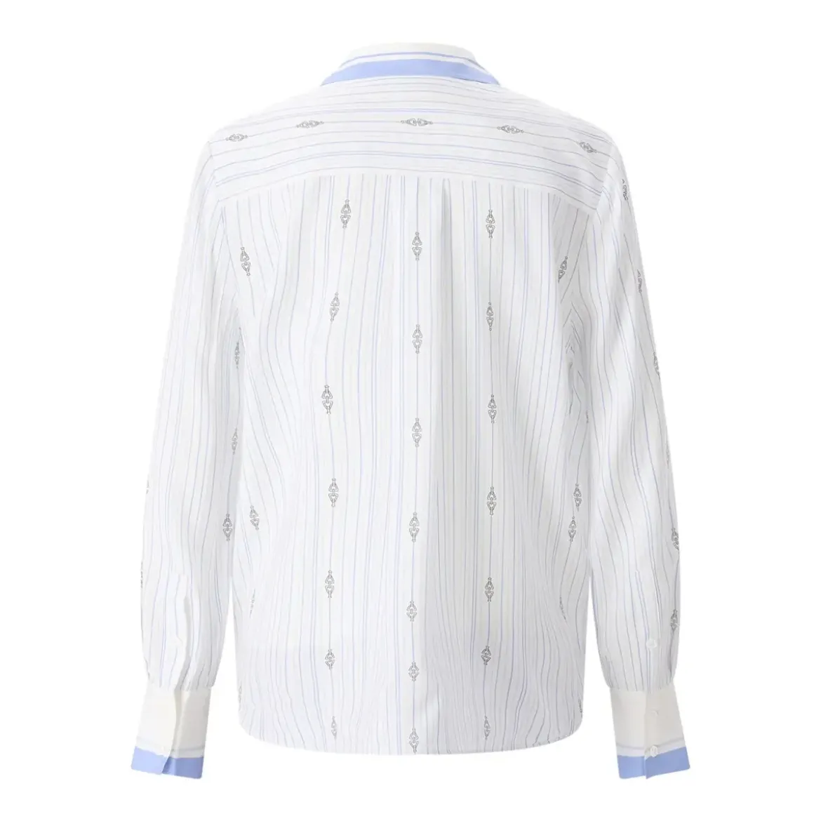 Herzensangelegenheit Seidenbluse mit Streifenmuster weiß Bluse