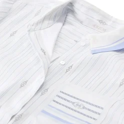 Herzensangelegenheit Seidenbluse mit Streifenmuster weiß Bluse