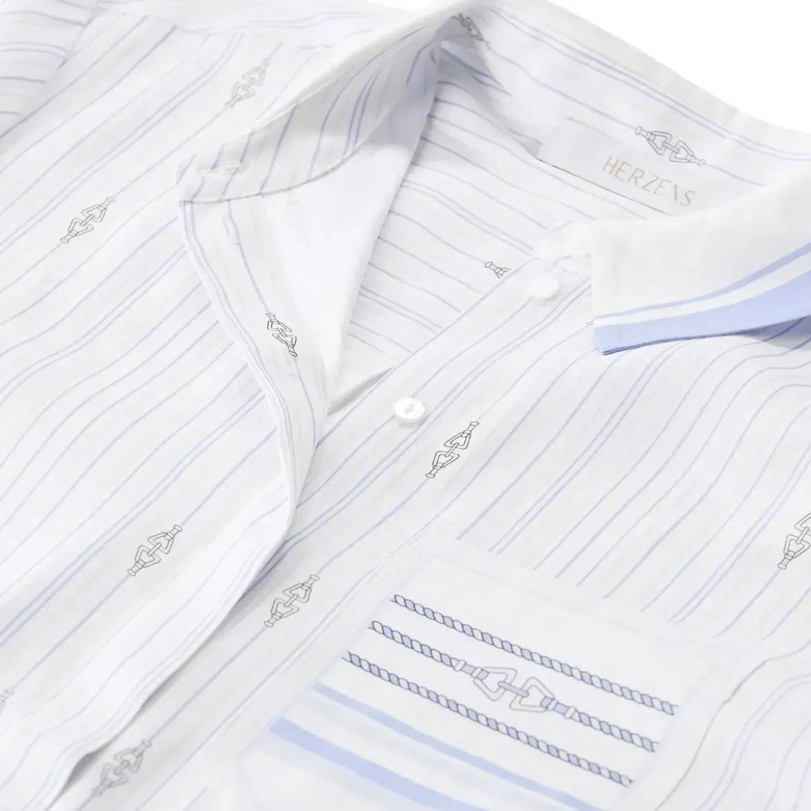 Herzensangelegenheit Seidenbluse mit Streifenmuster weiß Bluse