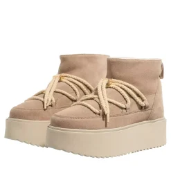 INUIKII Classic Low Platform Beige Winterboots