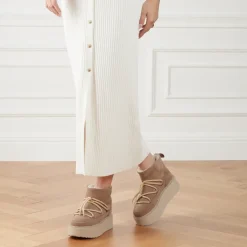 INUIKII Classic Low Platform Beige Winterboots