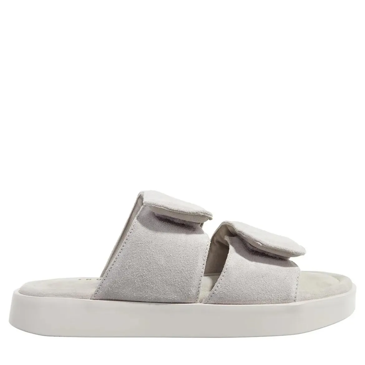 INUIKII Classic Suede Velcro Grey Slides