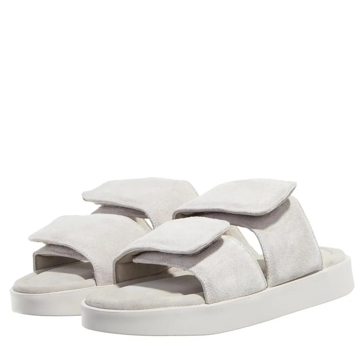 INUIKII Classic Suede Velcro Grey Slides