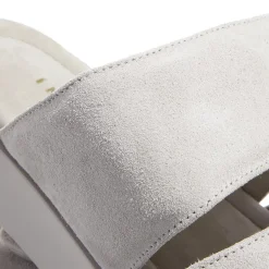INUIKII Classic Suede Velcro Grey Slides
