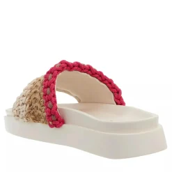INUIKII Loose Knitted Fuchsia Slides