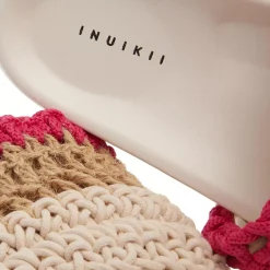 INUIKII Loose Knitted Fuchsia Slides