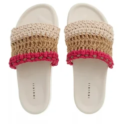 INUIKII Loose Knitted Fuchsia Slides