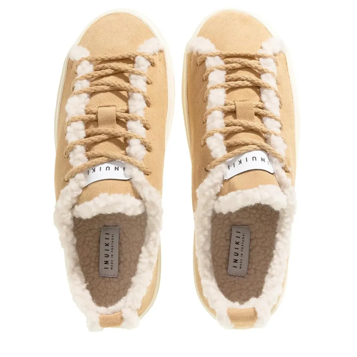 INUIKII Shearling Low Beige Low-Top-Sneaker