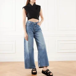 INUIKII Suede Studs Black Slides