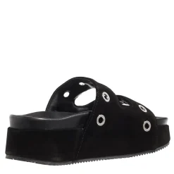 INUIKII Suede Studs Black Slides