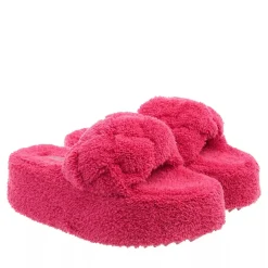 INUIKII Teddy Braided Fuchsia Slides