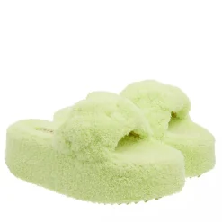 INUIKII Teddy Braided Lime Slides