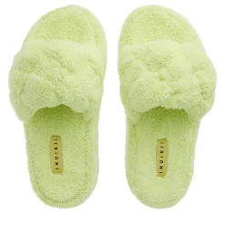 INUIKII Teddy Braided Lime Slides