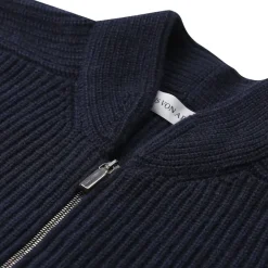 Iris von Arnim Strickjacke Curt Kaschmir blau Übergangsjacke