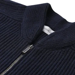 Iris von Arnim Strickjacke Curt Kaschmir blau Übergangsjacke