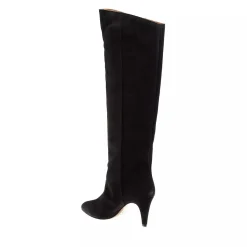 Isabel Marant Lispa Heeled Boots Suede Faded Black Stiefel