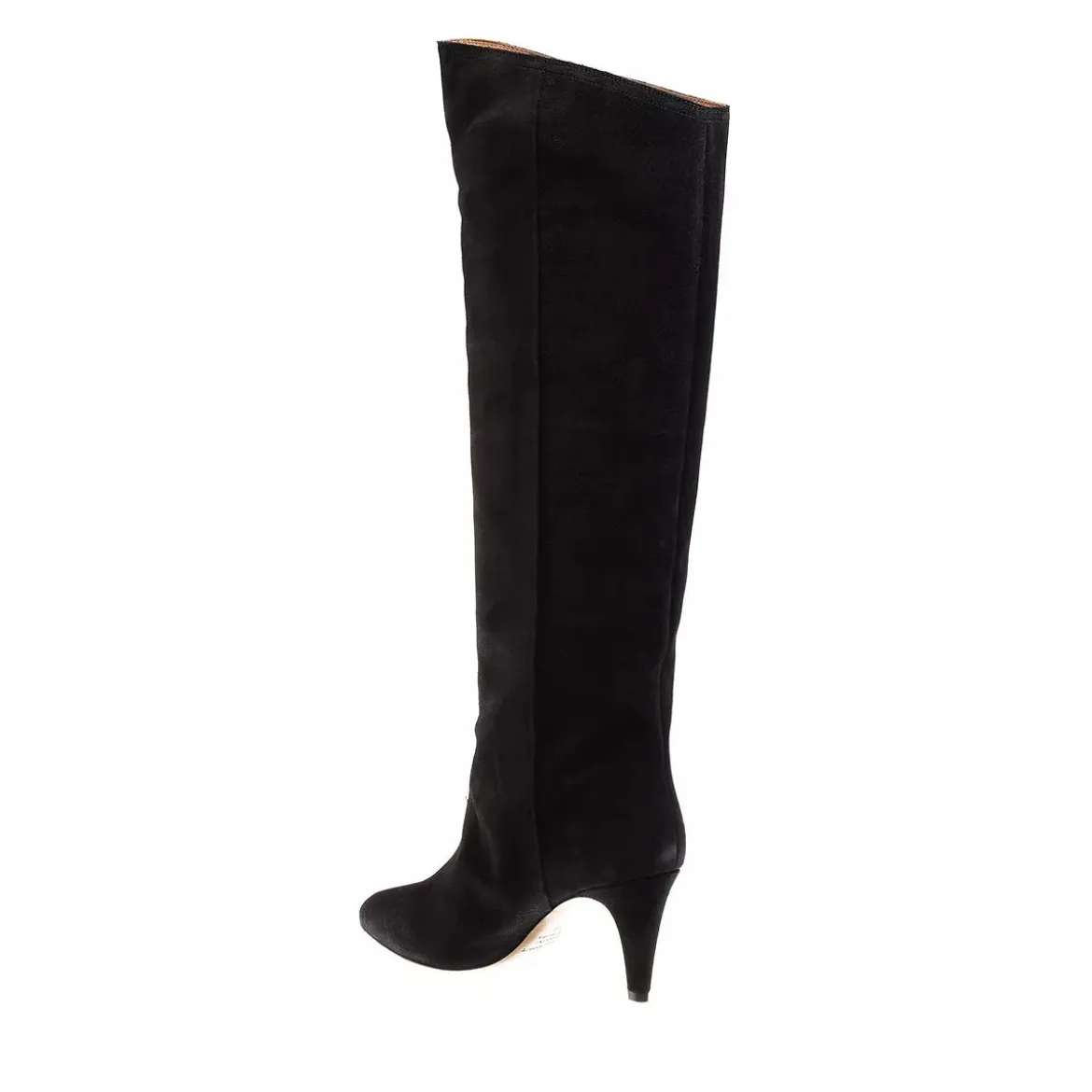 Isabel Marant Lispa Heeled Boots Suede Faded Black Stiefel