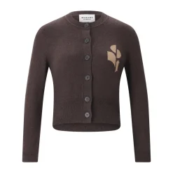 Isabel Marant Strickjacke Newton mit Logo braun Strickjacke