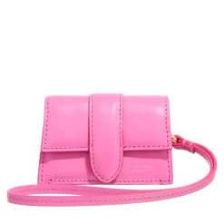 Jacquemus Le Porte Bambino Neonpink Portemonnaie mit Überschlag
