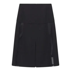 Jil Sander Midirock aus Schurwolle schwarz Maxirock