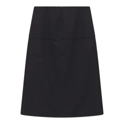 Jil Sander Midirock aus Schurwolle schwarz Maxirock