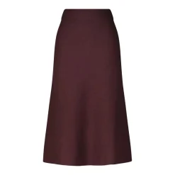 Jil Sander Midirock aus Wolle Dunkelrot Midirock
