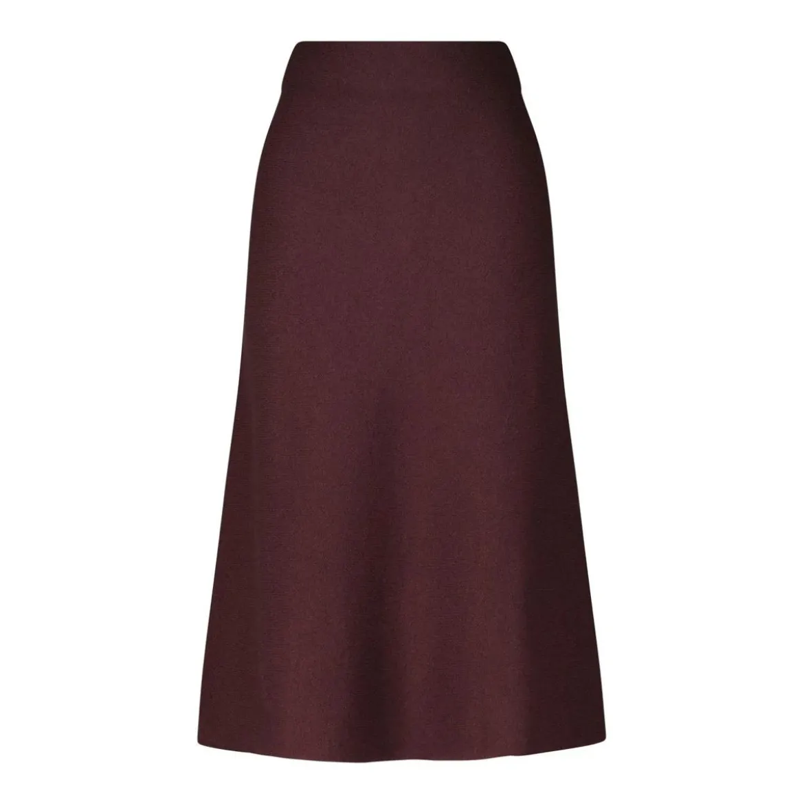 Jil Sander Midirock aus Wolle Dunkelrot Midirock