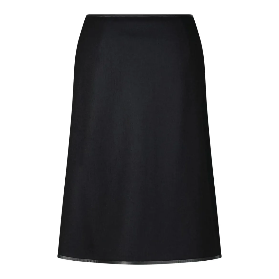 Jil Sander Midirock aus Wolle Schwarz Midirock