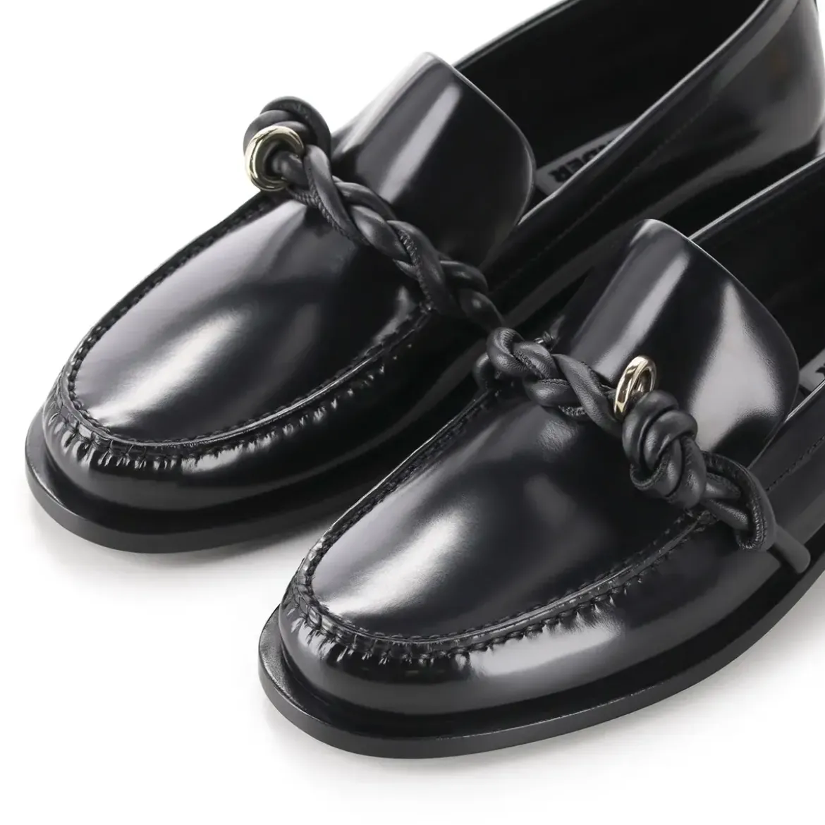 Jil Sander Tangle Loafer schwarz Schnürschuhe
