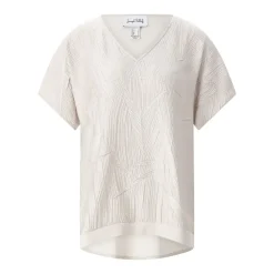 Joseph Ribkoff T-Shirt mit V-Ausschnitt beige T-Shirt