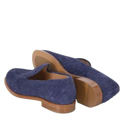 Jubile' Loafers aus Veloursleder blau Schnürschuhe