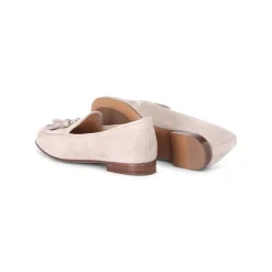Jubile' Mokassins aus Velours beige Schnürschuhe