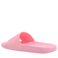 J.W.Anderson Slide Rubber 321 Pink + Logo Light Green Slides