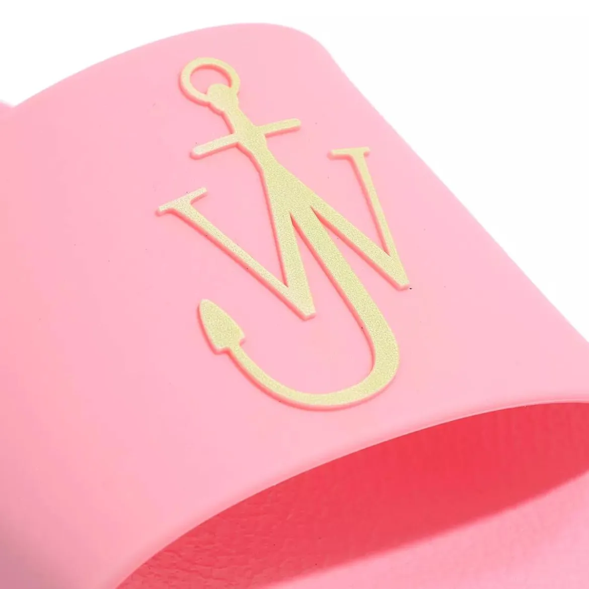 J.W.Anderson Slide Rubber 321 Pink + Logo Light Green Slides