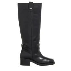 Karl Lagerfeld Brooklyn Hi Leg Boot Lined Black Lthr Overknee-Boots