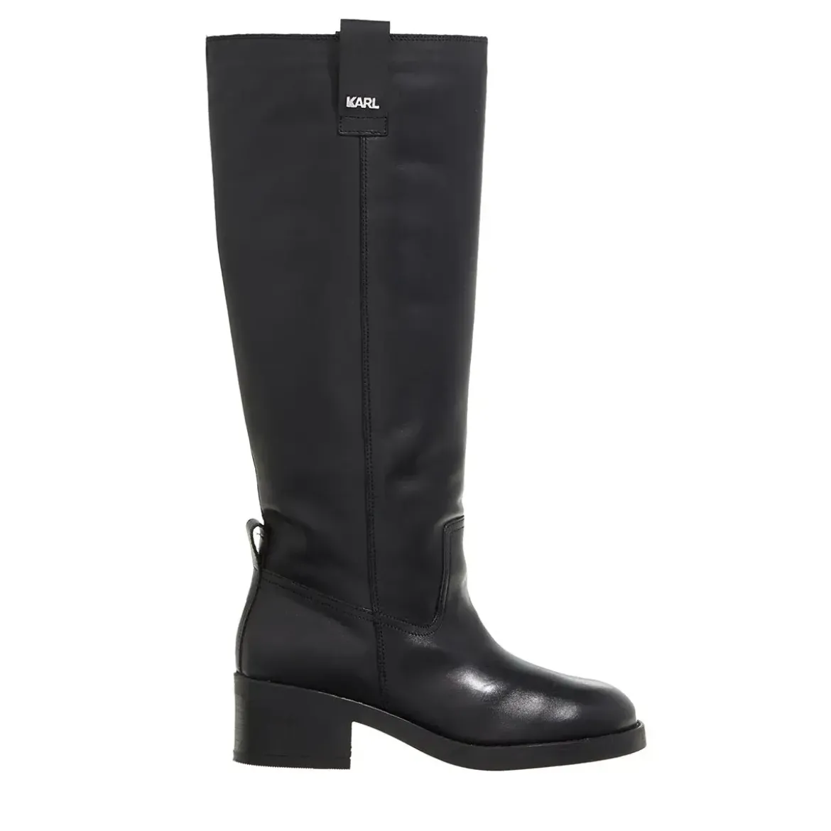Karl Lagerfeld Brooklyn Hi Leg Boot Lined Black Lthr Overknee-Boots