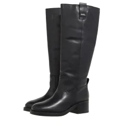 Karl Lagerfeld Brooklyn Hi Leg Boot Lined Black Lthr Overknee-Boots