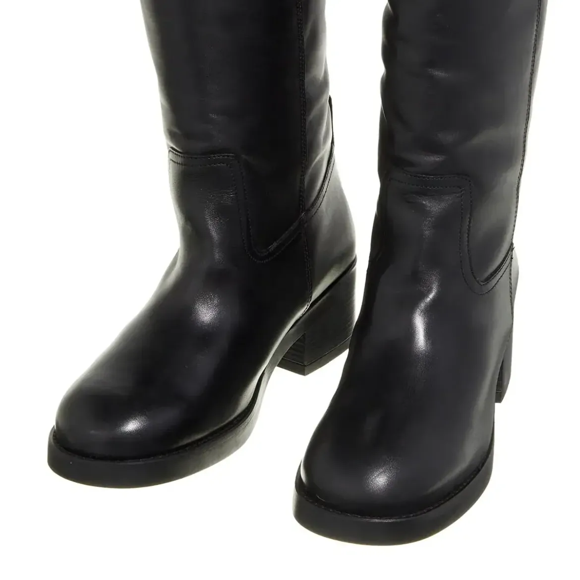 Karl Lagerfeld Brooklyn Hi Leg Boot Lined Black Lthr Overknee-Boots