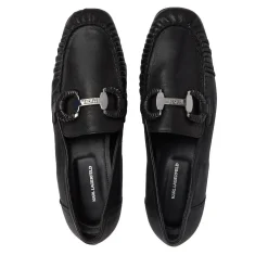 Karl Lagerfeld Eleia Brooch Loafer Black Lthr Pumps