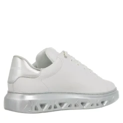 Karl Lagerfeld Kapri Kite Lo Lace Lthr White Lthr W/Silver Low-Top-Sneaker