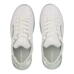 Karl Lagerfeld Kapri Kite Lo Lace Lthr White Lthr W/Silver Low-Top-Sneaker