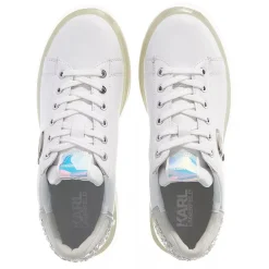 Karl Lagerfeld Kapri Kushion Jellikonic Lo Lace White Lthr w/Iridescent Plateau-Sneaker