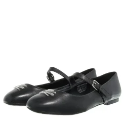 Karl Lagerfeld Karo Autograph Pump Black Lthr Ballerinas