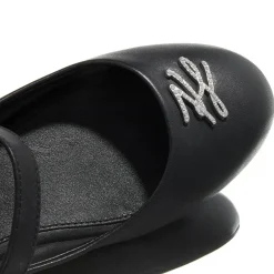 Karl Lagerfeld Karo Autograph Pump Black Lthr Ballerinas