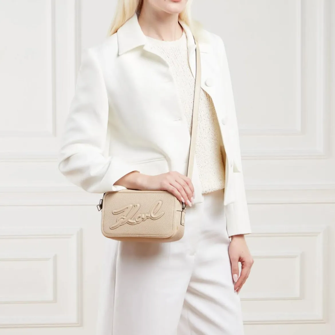 Karl Lagerfeld K/Skuare Camera Bag Grainy Trench Beige Camera Bag