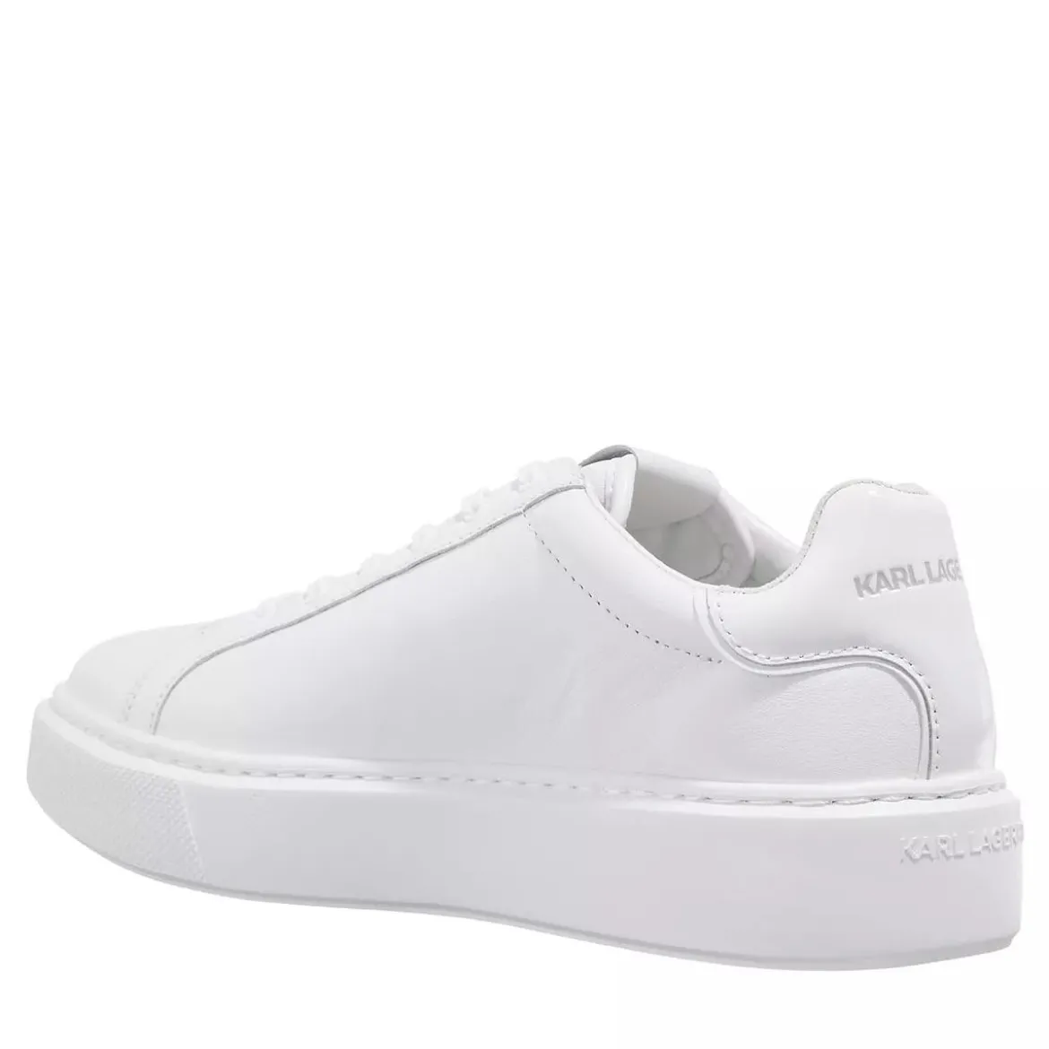 Karl Lagerfeld MAXI KUP Karl Inkekt Logo Lo White Leather Mono Low-Top-Sneaker